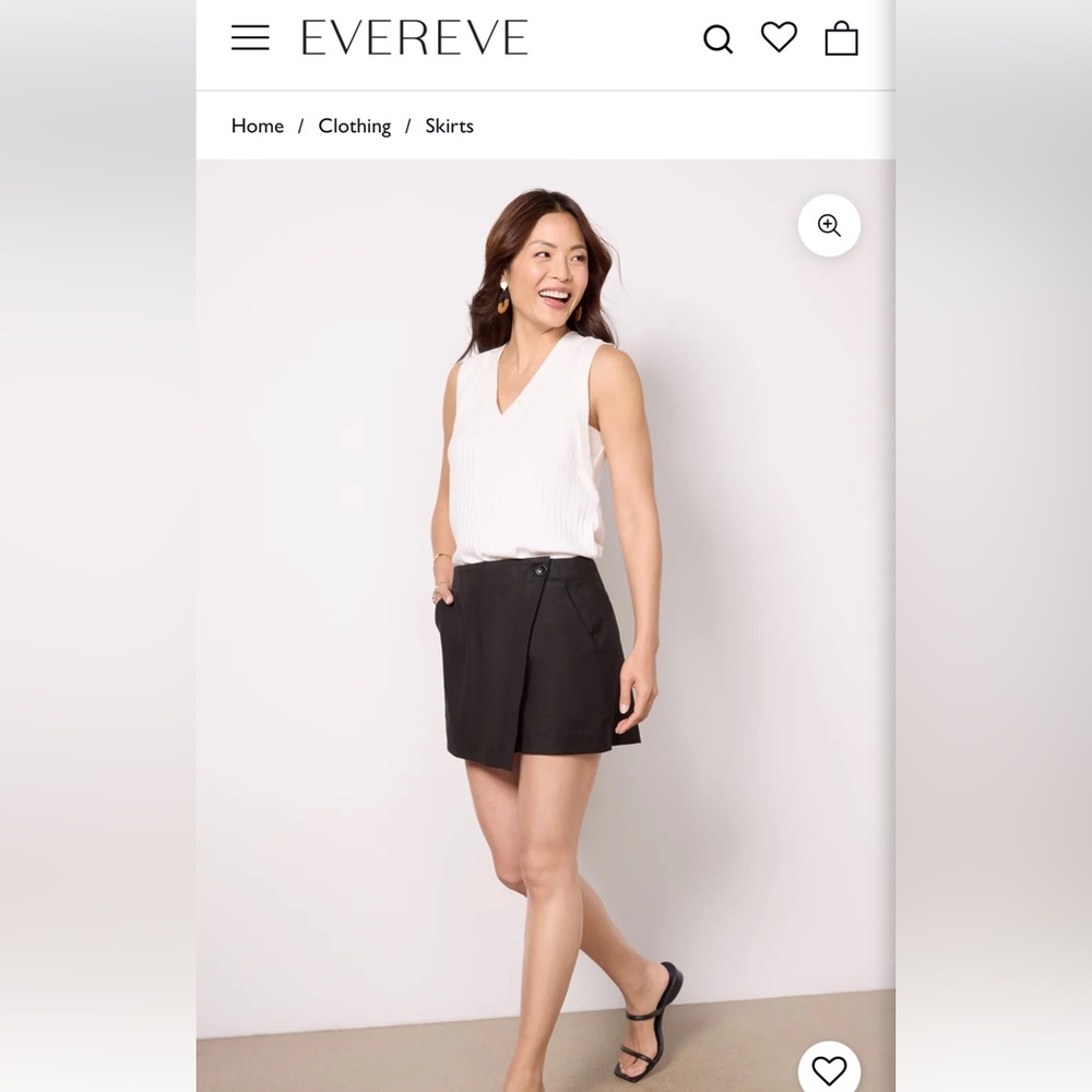 Evereve Layla linen skort